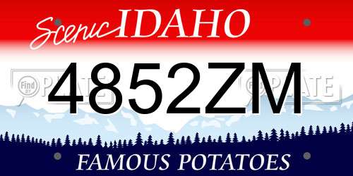 4852ZM Idaho License Plate