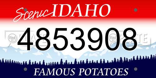 4853908 Idaho License Plate