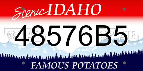 48576B5 Idaho License Plate