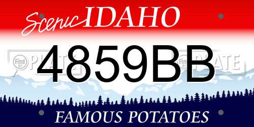 4859BB Idaho License Plate