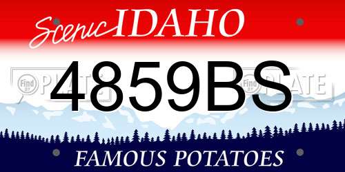 4859BS Idaho License Plate