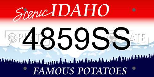4859SS Idaho License Plate