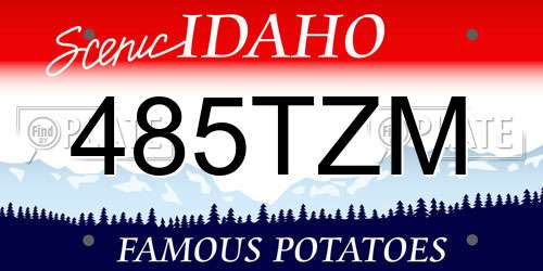 485TZM Idaho License Plate