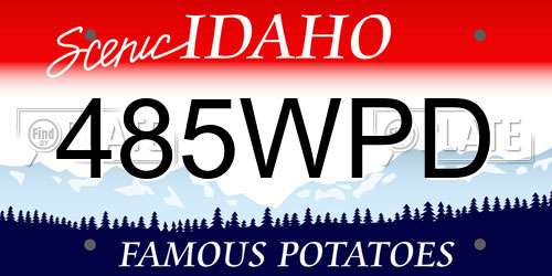 485WPD Idaho License Plate