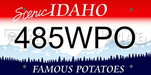 485WPO Idaho License Plate