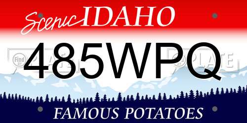 485WPQ Idaho License Plate