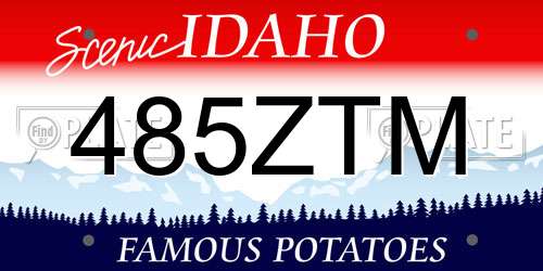 485ZTM Idaho License Plate