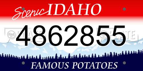 4862855 Idaho License Plate