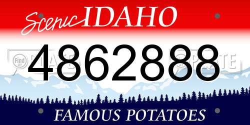 4862888 Idaho License Plate