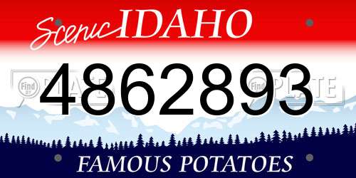 4862893 Idaho License Plate