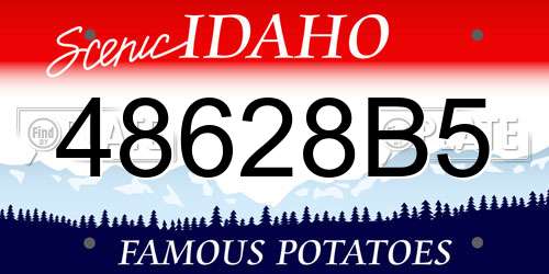 48628B5 Idaho License Plate