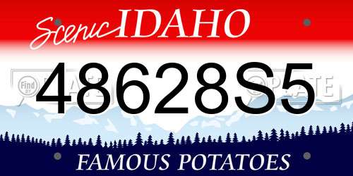 48628S5 Idaho License Plate