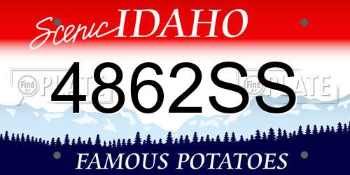 4862SS Idaho License Plate