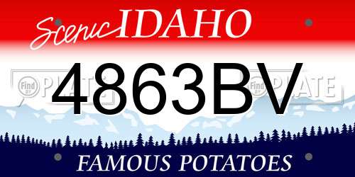 4863BV Idaho License Plate