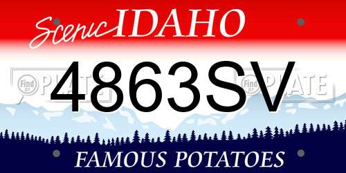 4863SV Idaho License Plate