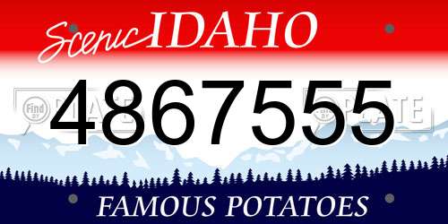 4867555 Idaho License Plate