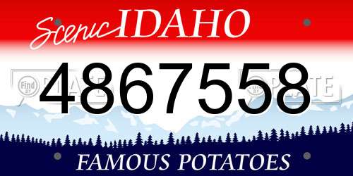 4867558 Idaho License Plate