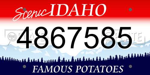 4867585 Idaho License Plate