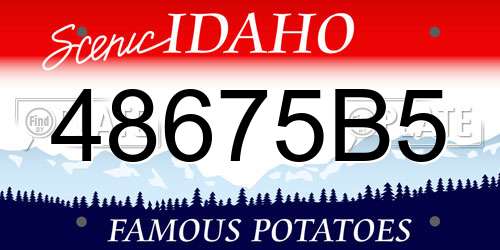 48675B5 Idaho License Plate