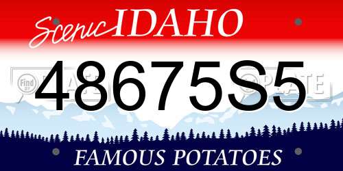 48675S5 Idaho License Plate