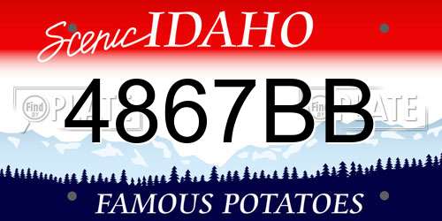 4867BB Idaho License Plate