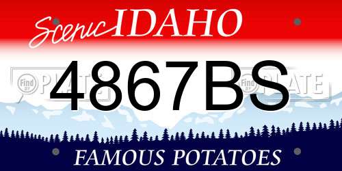 4867BS Idaho License Plate