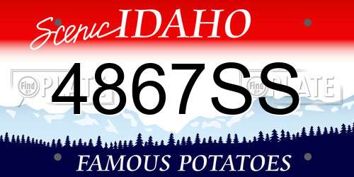 4867SS Idaho License Plate