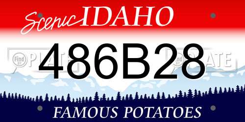 486B28 Idaho License Plate