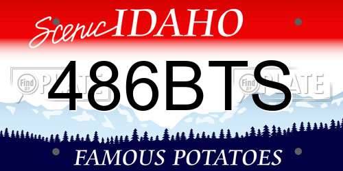 486BTS Idaho License Plate