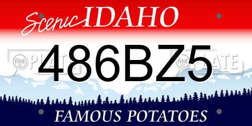 486BZ5 Idaho License Plate