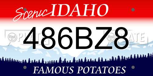 486BZ8 Idaho License Plate