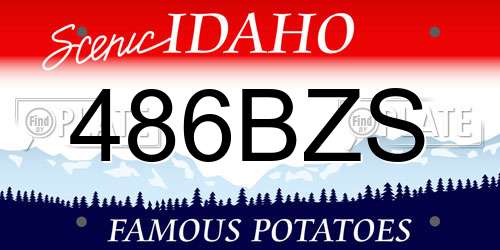 486BZS Idaho License Plate