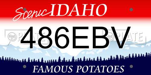 486EBV Idaho License Plate