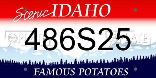 486S25 Idaho License Plate