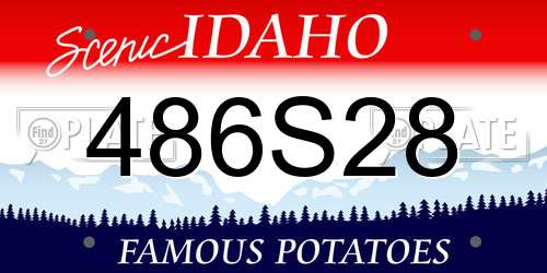 486S28 Idaho License Plate