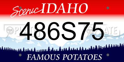 486S75 Idaho License Plate