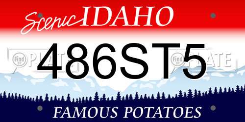 486ST5 Idaho License Plate