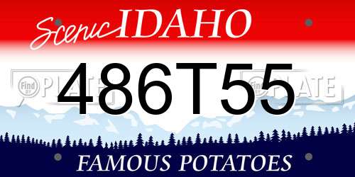 486T55 Idaho License Plate