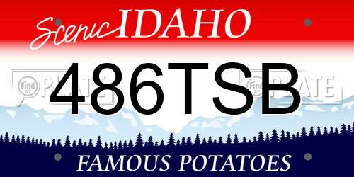 486TSB Idaho License Plate