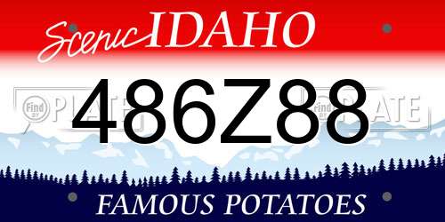 486Z88 Idaho License Plate