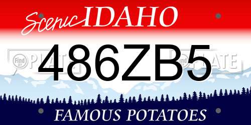 486ZB5 Idaho License Plate