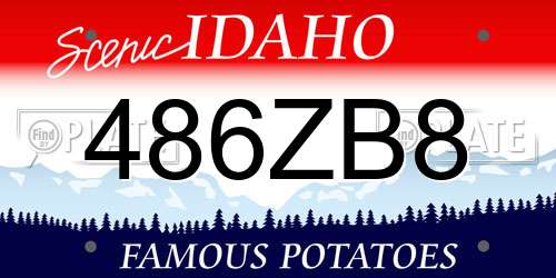 486ZB8 Idaho License Plate