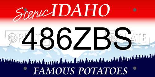 486ZBS Idaho License Plate