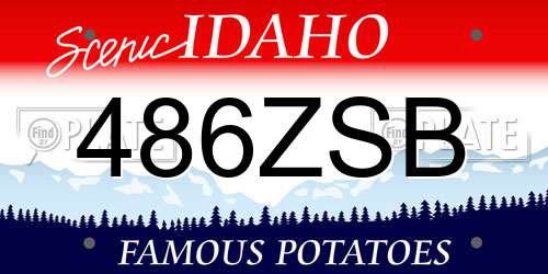 486ZSB Idaho License Plate