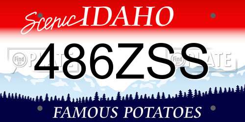 486ZSS Idaho License Plate