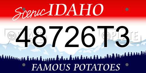 48726T3 Idaho License Plate