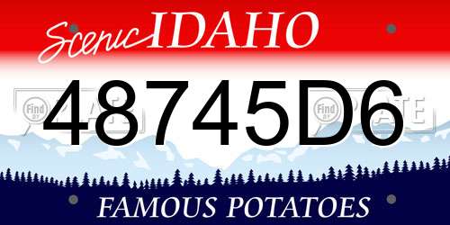 48745D6 Idaho License Plate