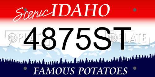 4875ST Idaho License Plate