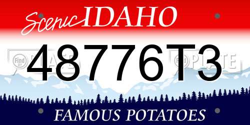 48776T3 Idaho License Plate