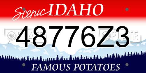 48776Z3 Idaho License Plate